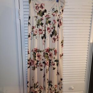 INC International Concepts Floral pants in Cream and Pink